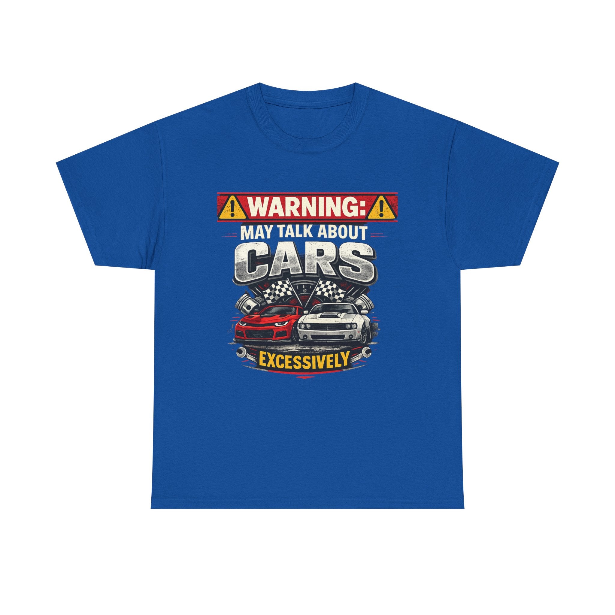 Warning: May Talk About Cars Excessively T-Shirt — Funny Car Lover Tee