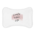 Pet Feeding Mat — "Comfy Vibes Life" Watercolor Pet Bowl Placemat