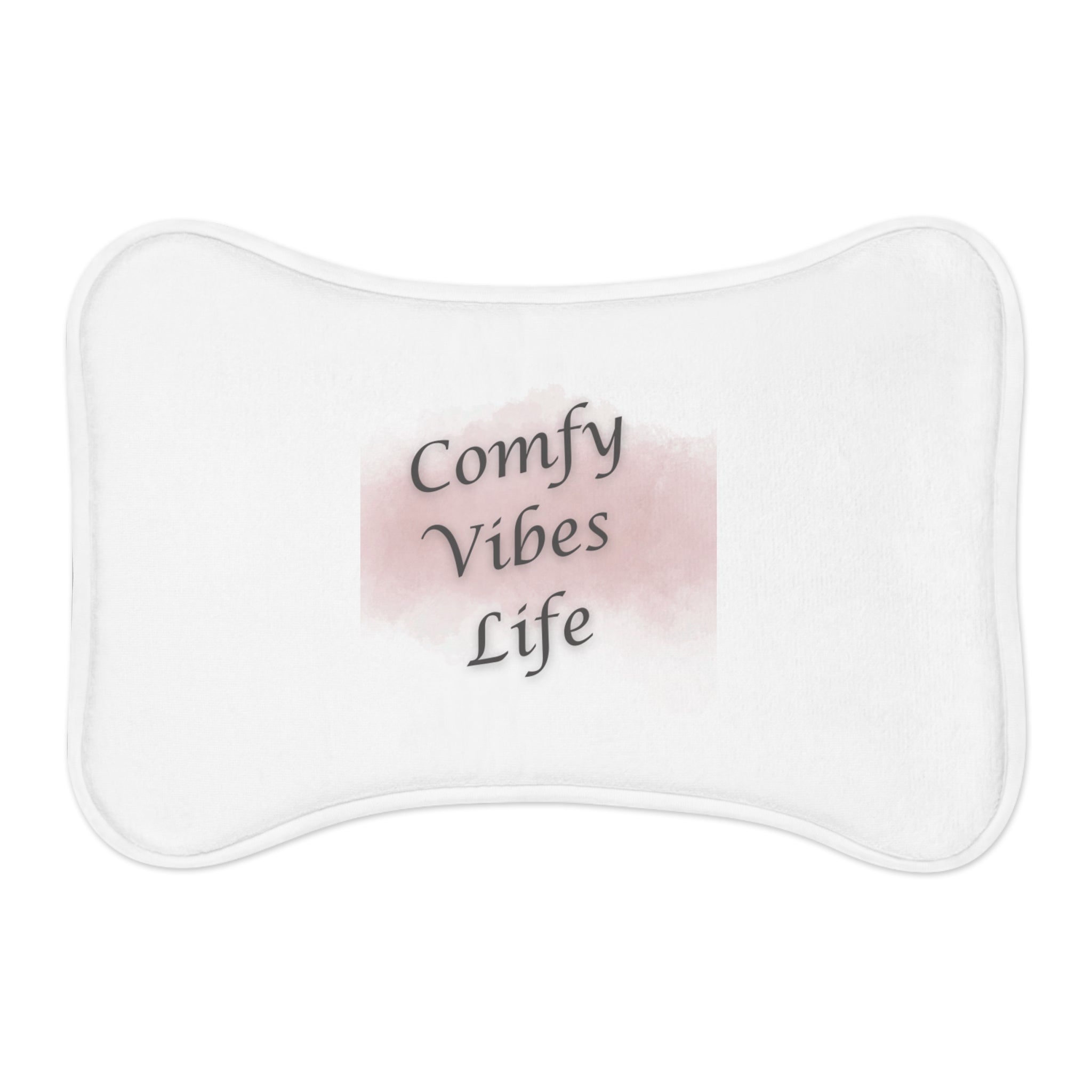 Pet Feeding Mat — "Comfy Vibes Life" Watercolor Pet Bowl Placemat