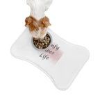Pet Feeding Mat — "Comfy Vibes Life" Watercolor Pet Bowl Placemat