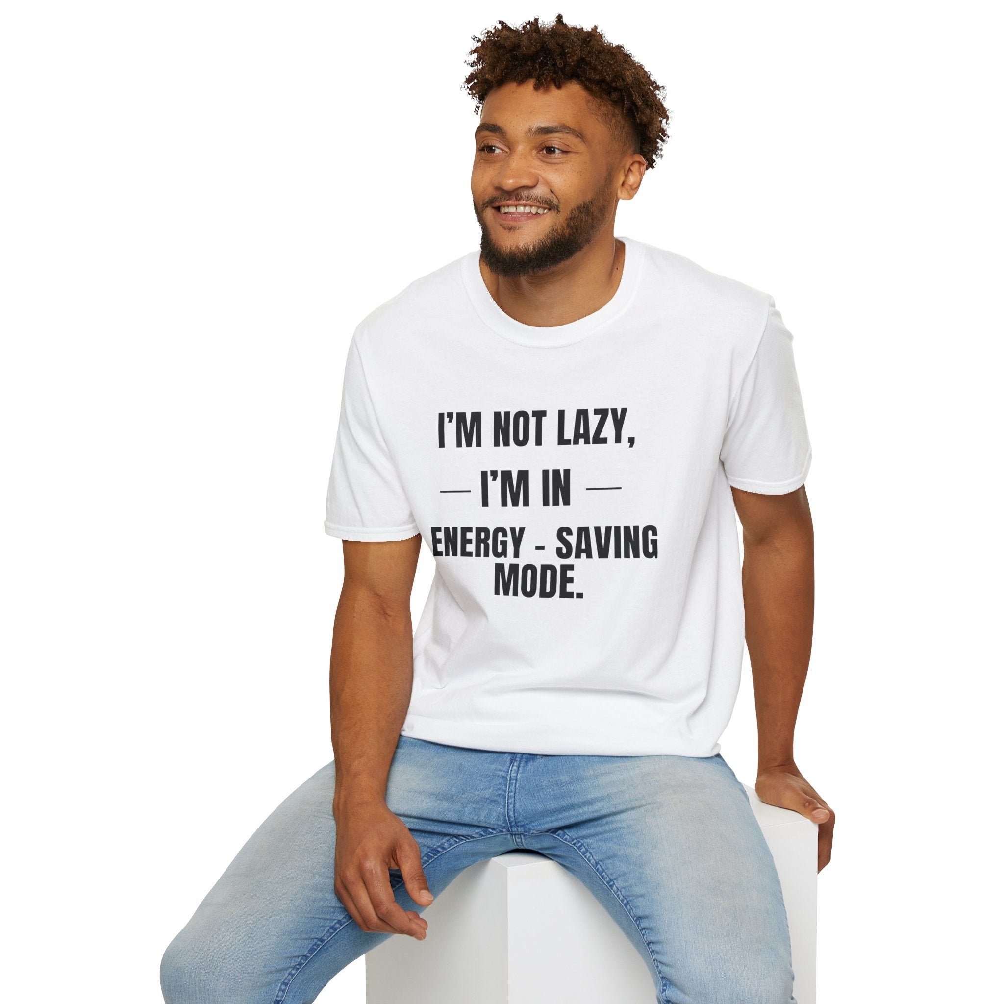 Energy-Saving Mode T-Shirt — "I'm Not Lazy, I'm in Energy-Saving Mode" Funny Graphic Tee
