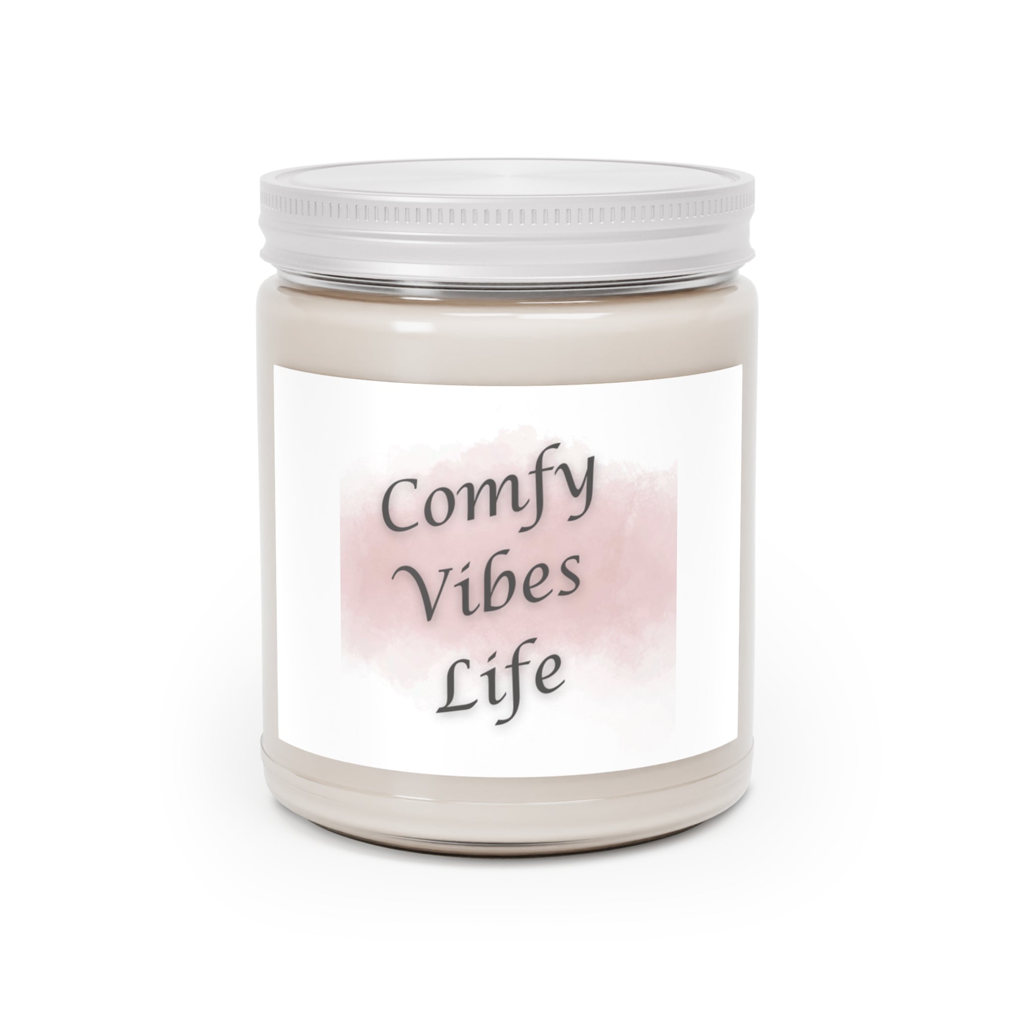 Comfy Vibes Life Soy Candle — 9oz Scented Jar with White Lid