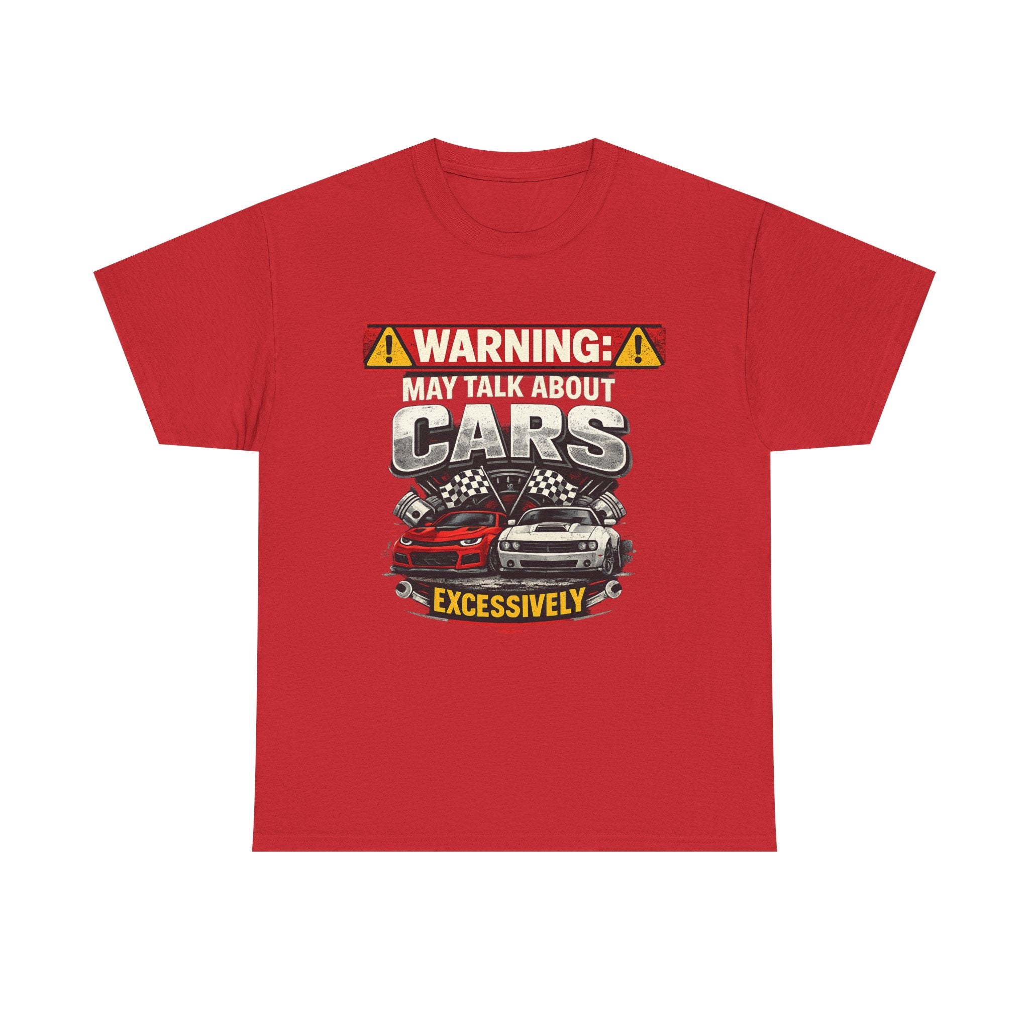 Warning: May Talk About Cars Excessively T-Shirt — Funny Car Lover Tee