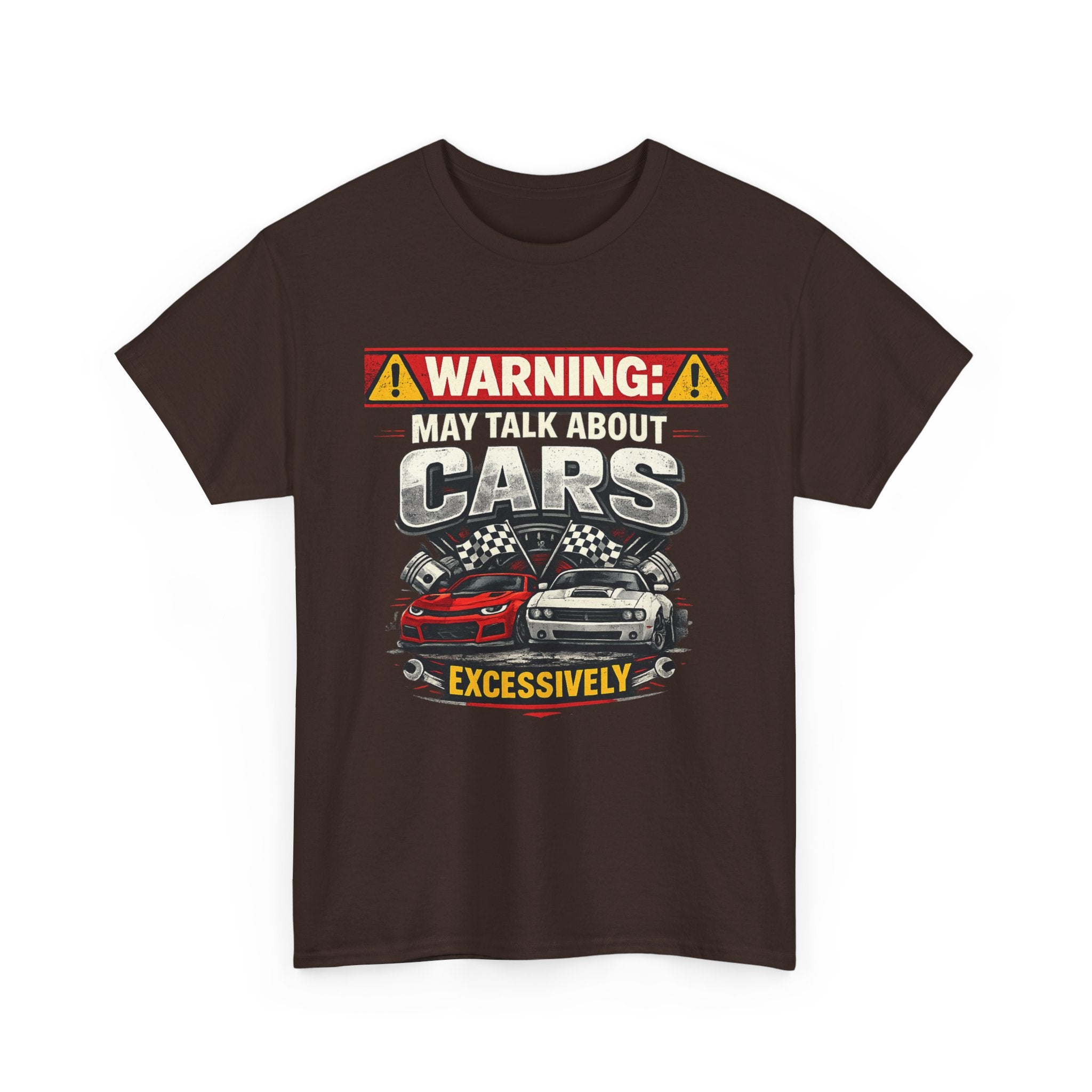 Warning: May Talk About Cars Excessively T-Shirt — Funny Car Lover Tee
