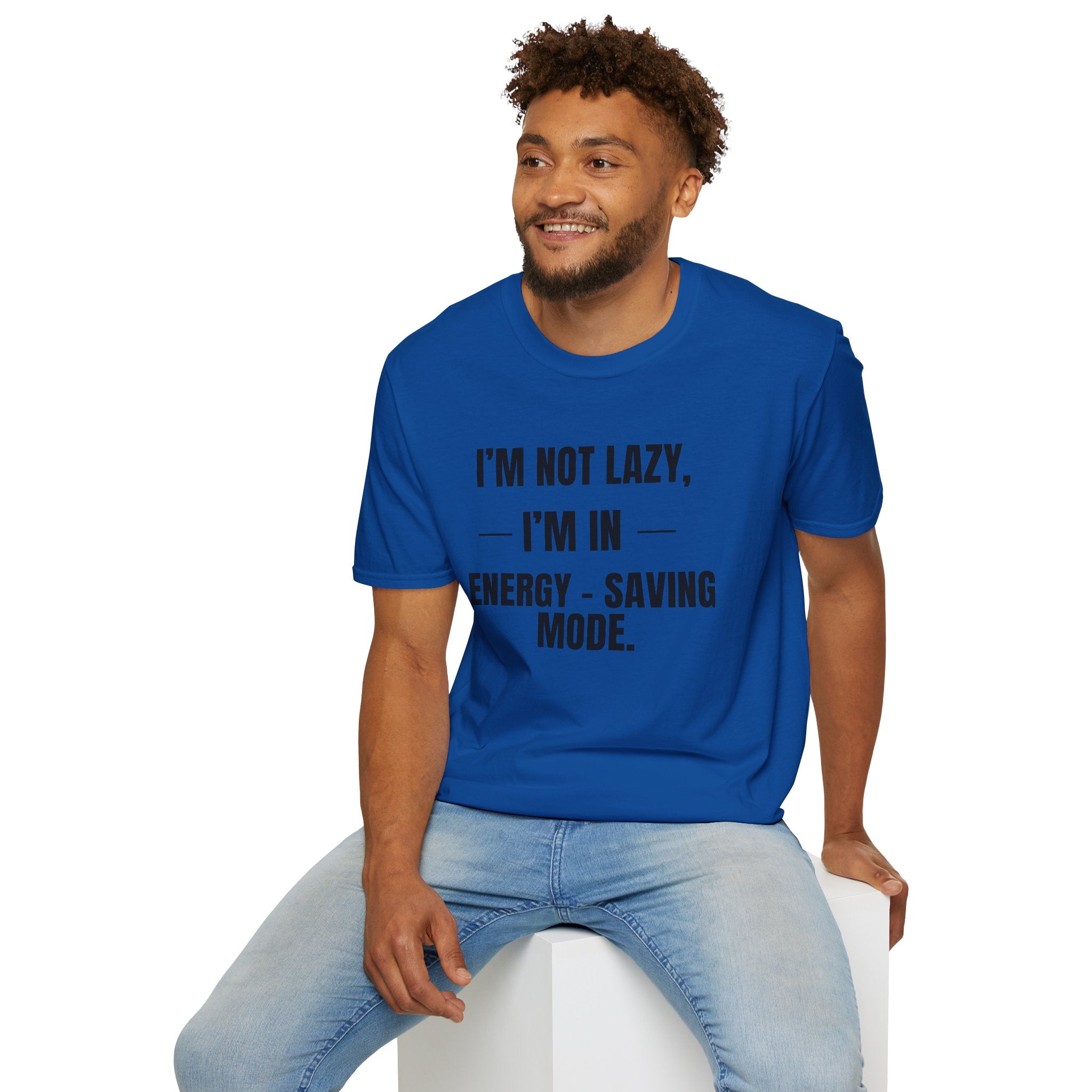 Energy-Saving Mode T-Shirt — "I'm Not Lazy, I'm in Energy-Saving Mode" Funny Graphic Tee
