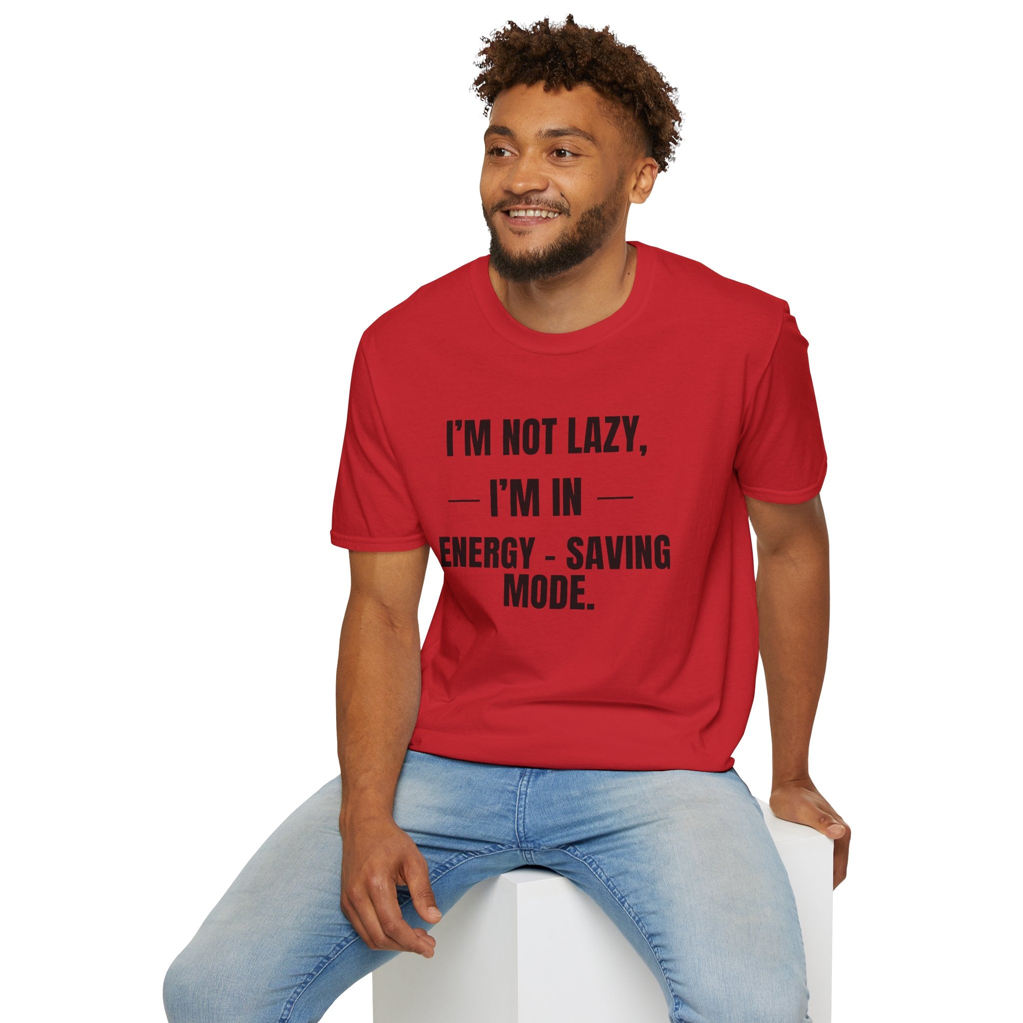 Energy-Saving Mode T-Shirt — "I'm Not Lazy, I'm in Energy-Saving Mode" Funny Graphic Tee