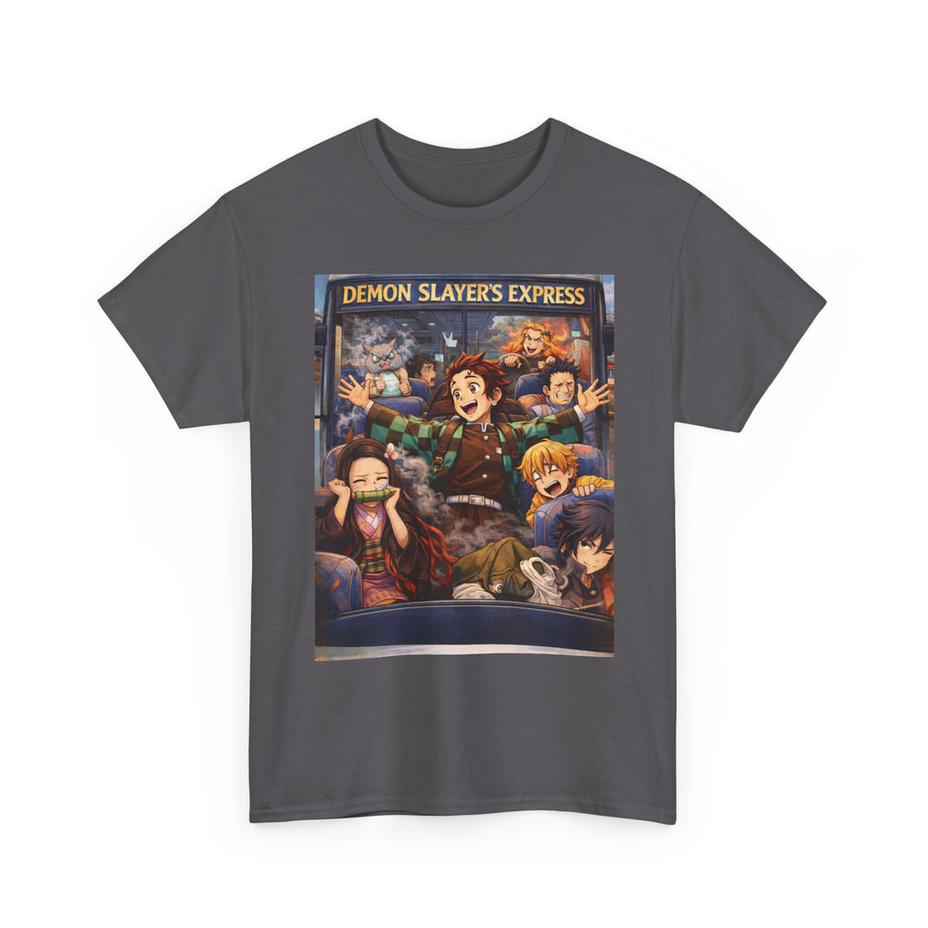 Demon Slayer's Express Unisex Heavy Cotton Tee - Fun Anime Graphic Shirt