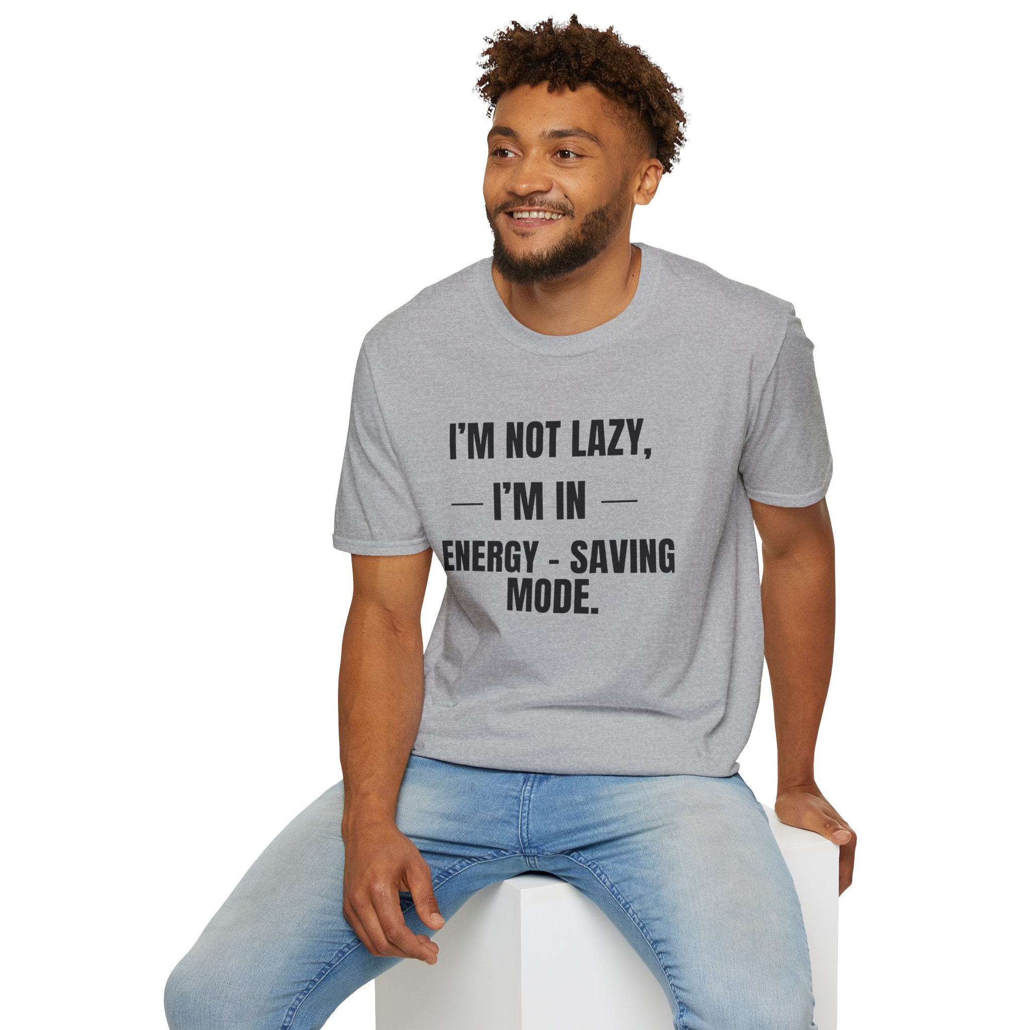 Energy-Saving Mode T-Shirt — "I'm Not Lazy, I'm in Energy-Saving Mode" Funny Graphic Tee